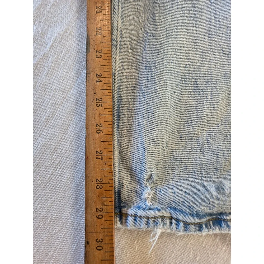 Abercrombie & Fitch The 90s Straight Ultra High Rise Lt Wash Jeans 33 16R Y2k - Picture 8 of 13